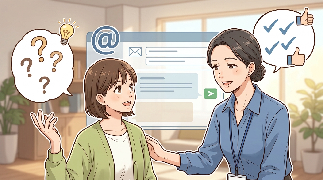 メールサポートを活用して講師に直接質問できる体制